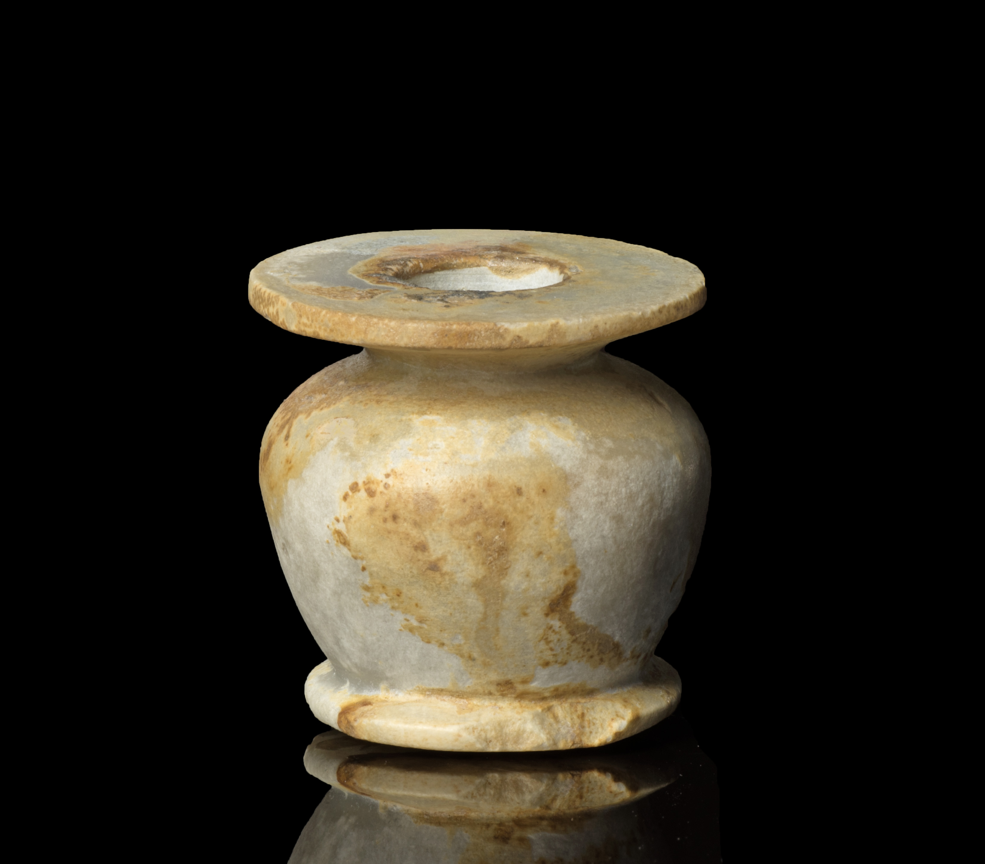 Egyptian Anhydrite Middle Kingdom Kohl Jar - Image 2